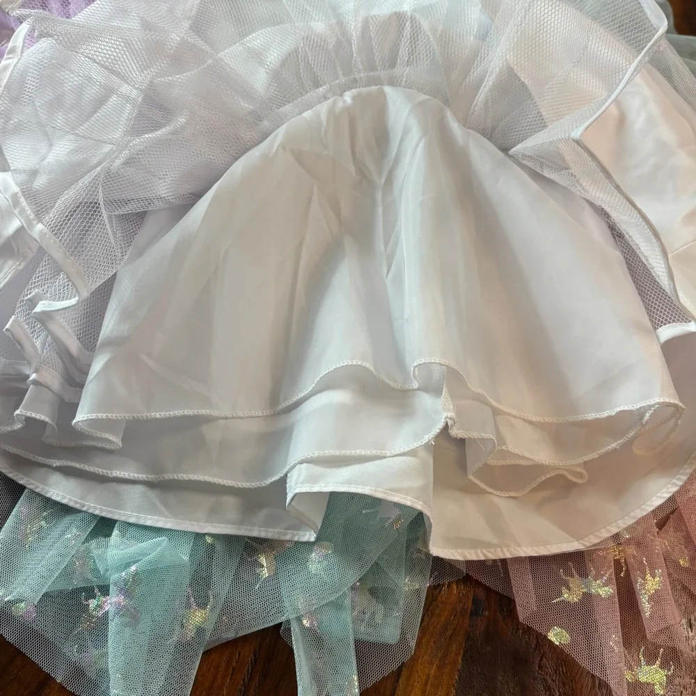 Jona Michelle Kids 2T Pastel‎ Rainbow Unicorn Tulle Party Dress CO7324 Pink Blue
